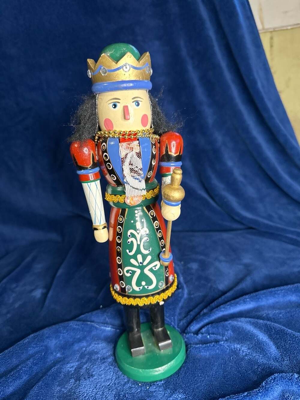 Terry's Village Vintage Wooden King Nutcracker Holiday Decor 14"